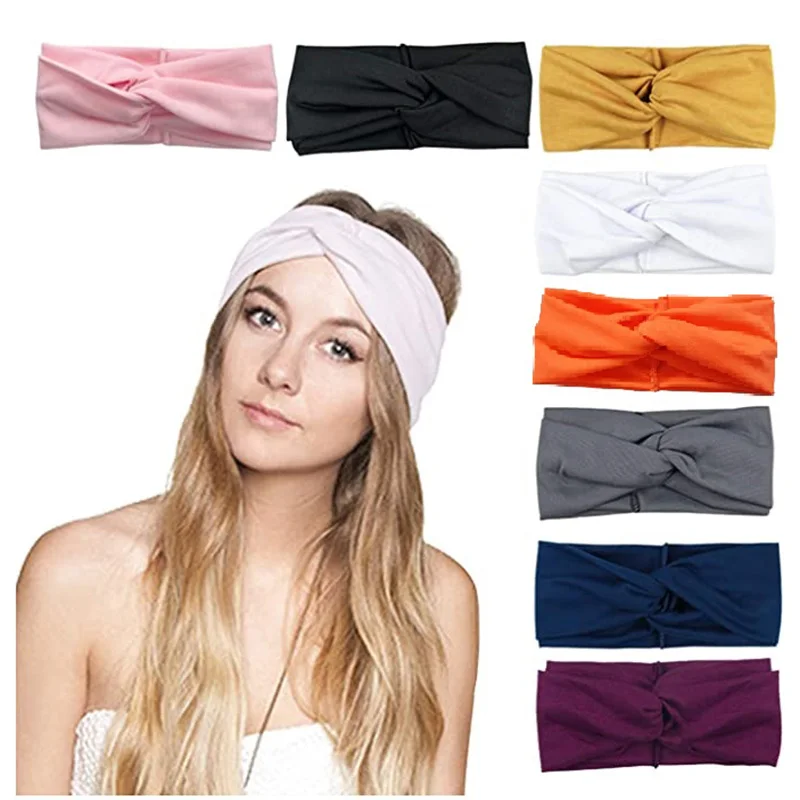 

Candy-Colored Hair Accessories Contrasting Color Hair Band Vintage Headband Yoga/Sports Hair Band 8Pcs