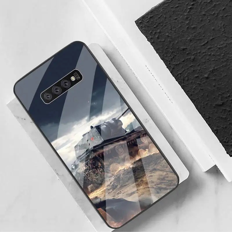 

LJHYDFCNB World Of Tanks Phone Case Tempered Glass For Samsung Note8 9 10 10pro 10plus 20 20ultra S8 S9 10 20 Plus