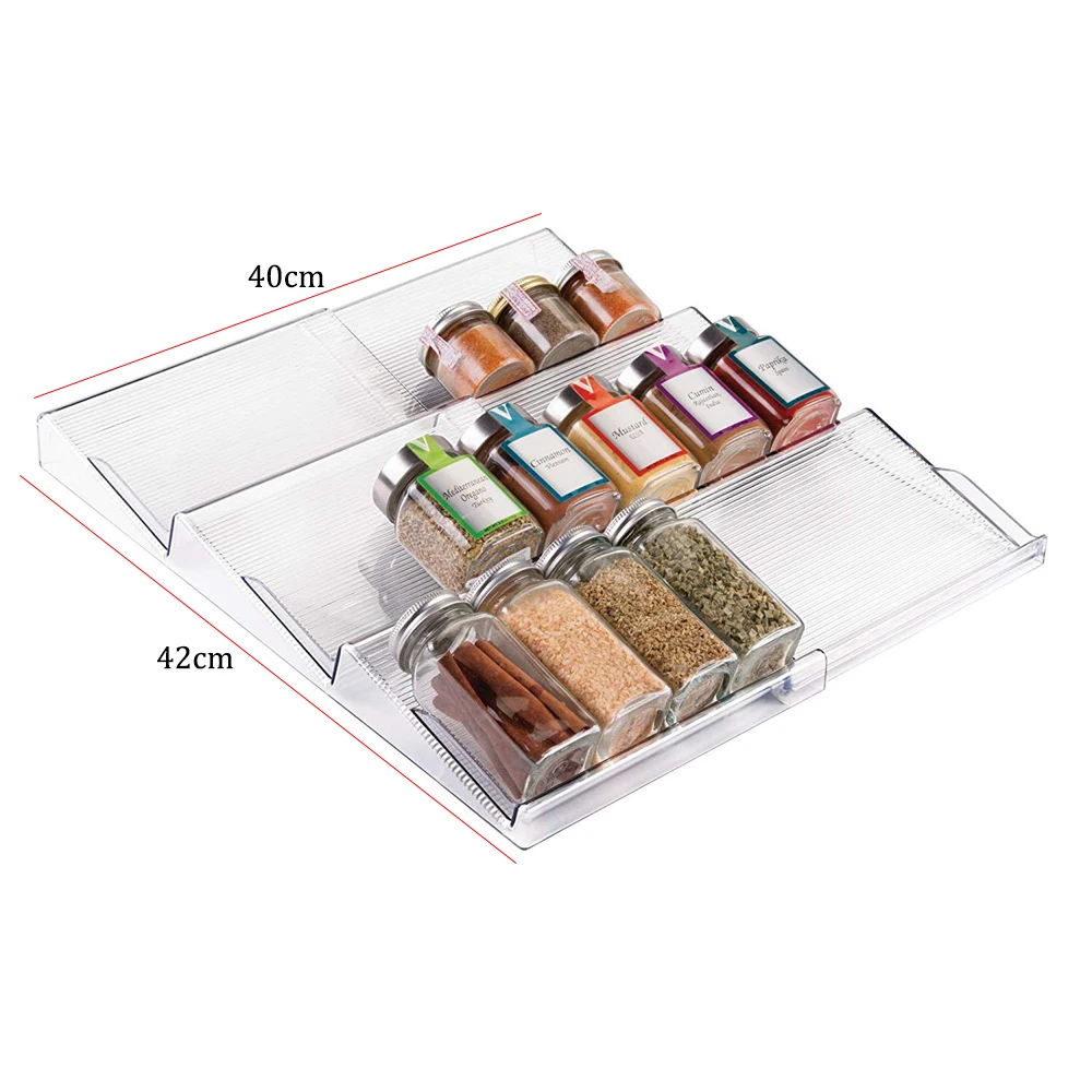 3 яруса поднос для специй пластиковый ящик органайзер кухонный держатель бутылок