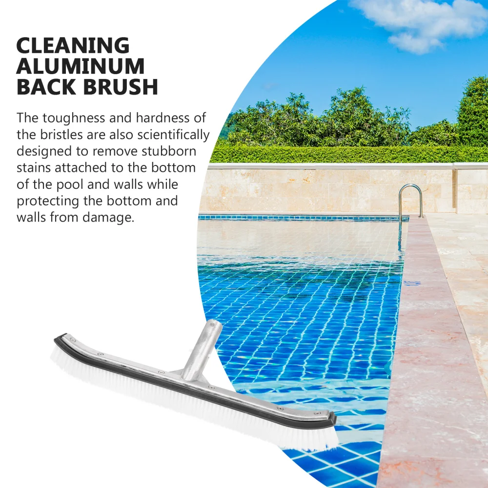 

1Pc Reusable Swimming Pool Brush Double-side Durable Pool Cleaning Brush Grey