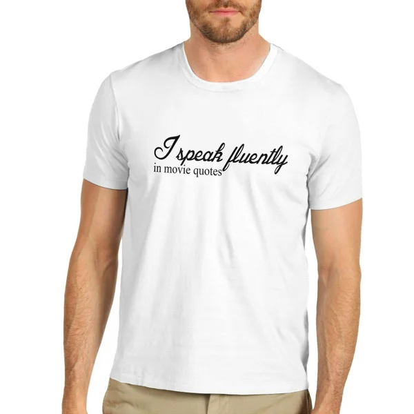 

Twisted Envy Men's I Speak Fluently In Movie Quotes Funny T-Shirt