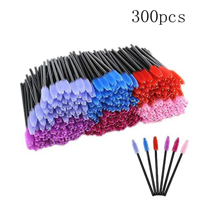 Bacchette per Mascara-300/600/900PCS pennelli per Mascara per ciglia monouso colorati bacchette bacchette per ciglia estensioni applicatore pennello per trucco