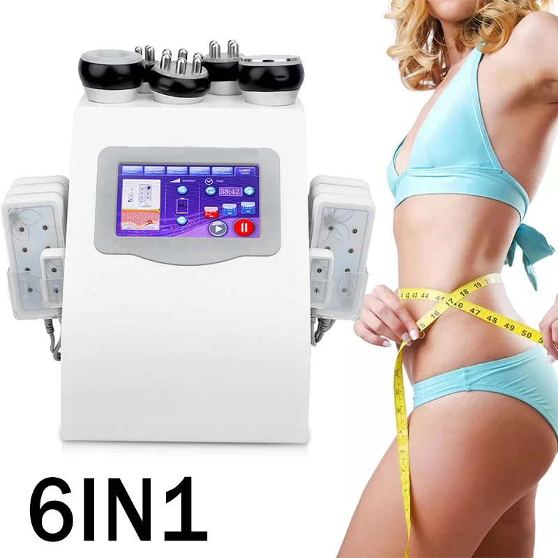 

6in1 Cavitation Laser Lipo Machine RF Cellulite Body Slimming Massager Liposuction Machine Fat Burner Weight Loss Device 2021