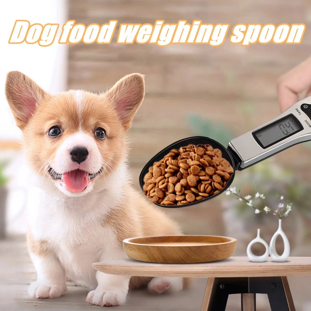 

800g/1g Pet Food Weighing Spoon Scale Cup Dog Electronic Food Measuring Digital Scale Spoon With LCD Display Pet Spoon Supply