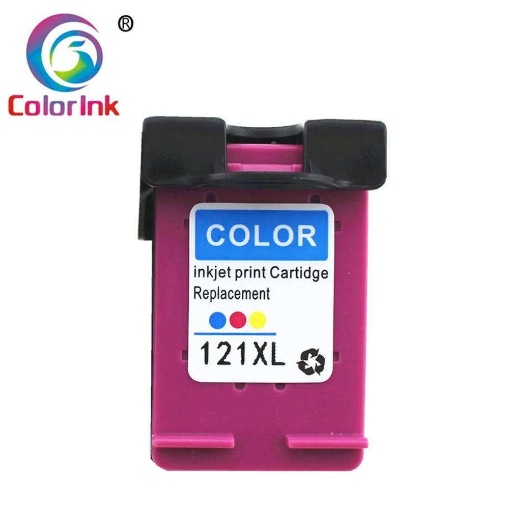Coloink 2 шт 121XL чернил Замена для hp 121 XL картридж для hp Deskjet D2563 F4283 F2423 F2483 F2493 F4213 F4275 F4283 - Цвет: 1PK Color