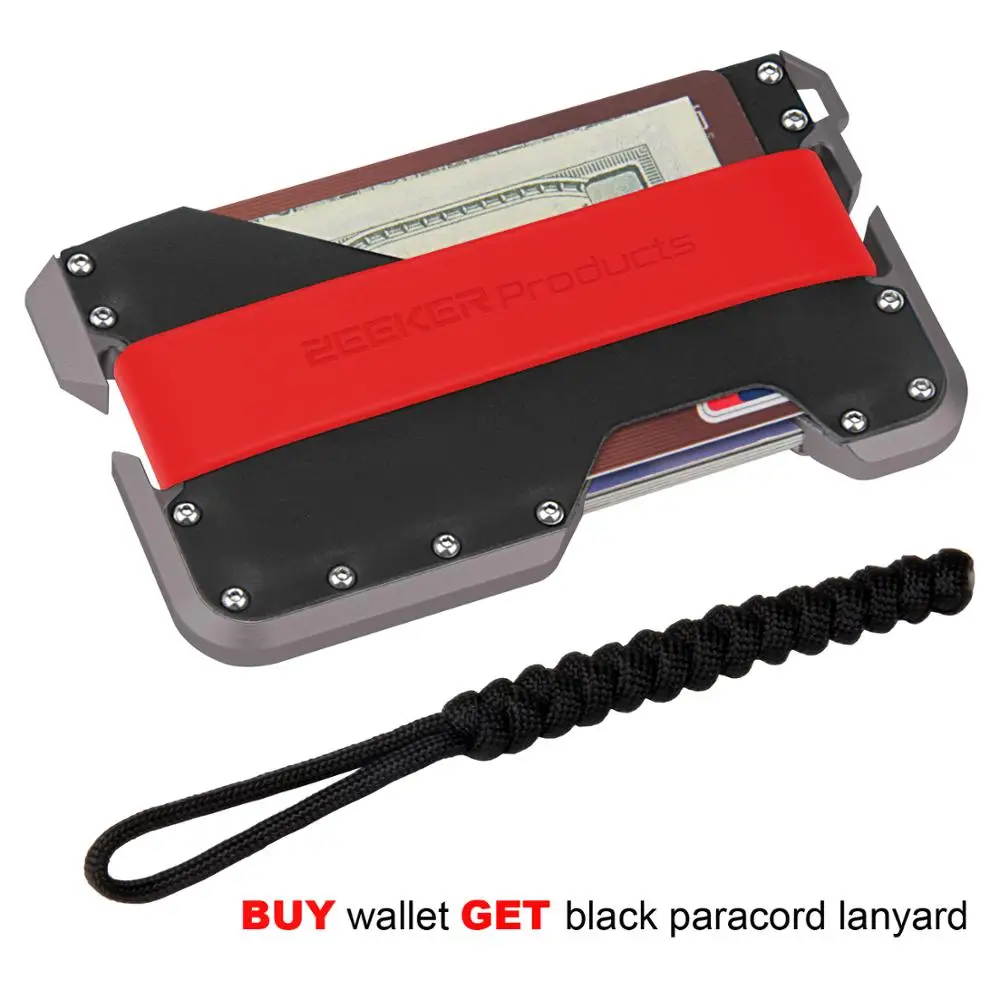 ZEEKER Новый Алюминиевый RFID держатель для кредитных карт из натуральной кожи