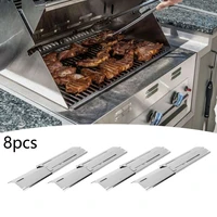 8Pcs Stainless Steel Heat Plate BBQ Gas Grill Replacement Kit Adjustable Oven Heat Shield Kitchen Accessories Barbecue Tool