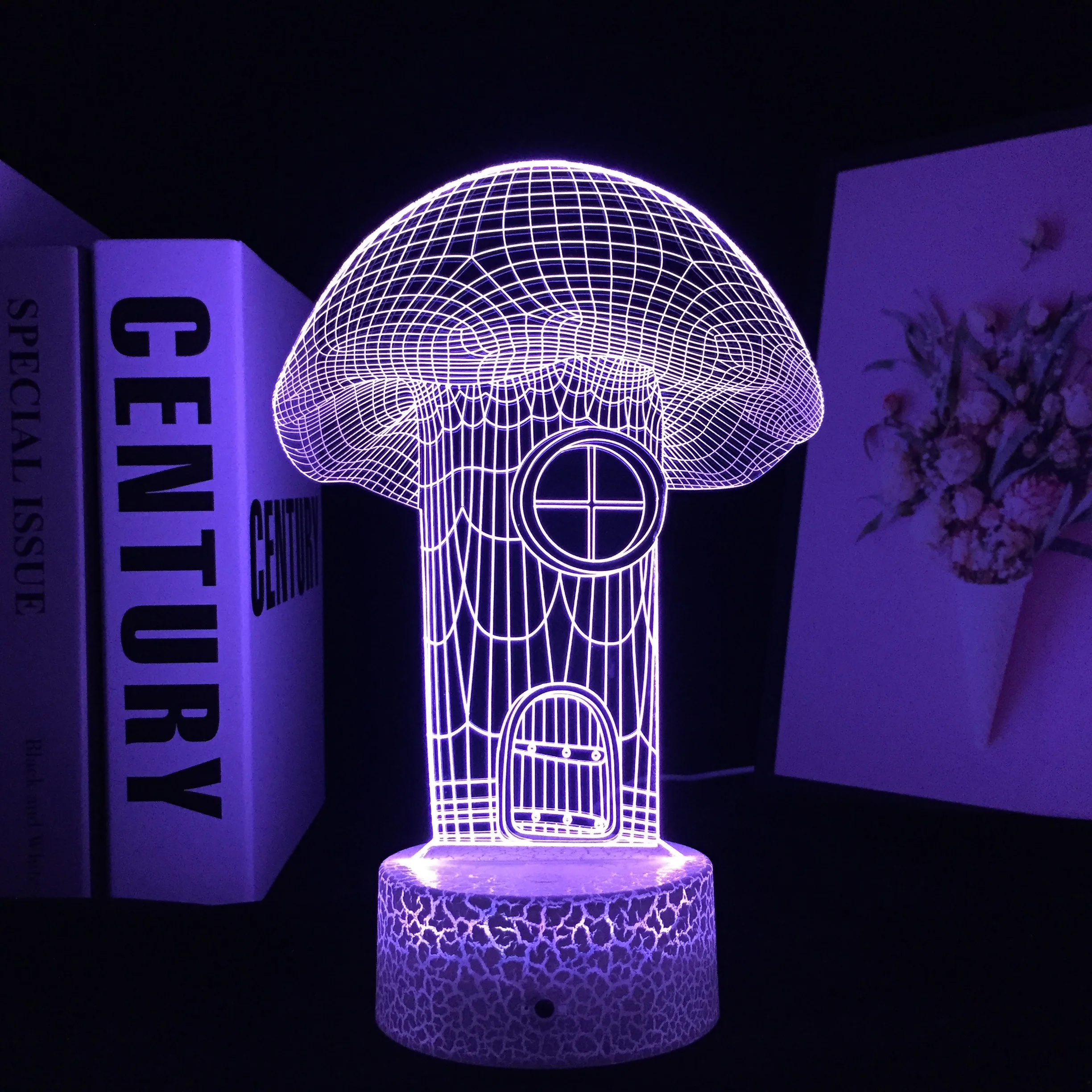 

Аниме грибной домик светодиодный ночсветильник для детской спальни декоративная лампа детский подарок на день рождения свет манга акрилов...