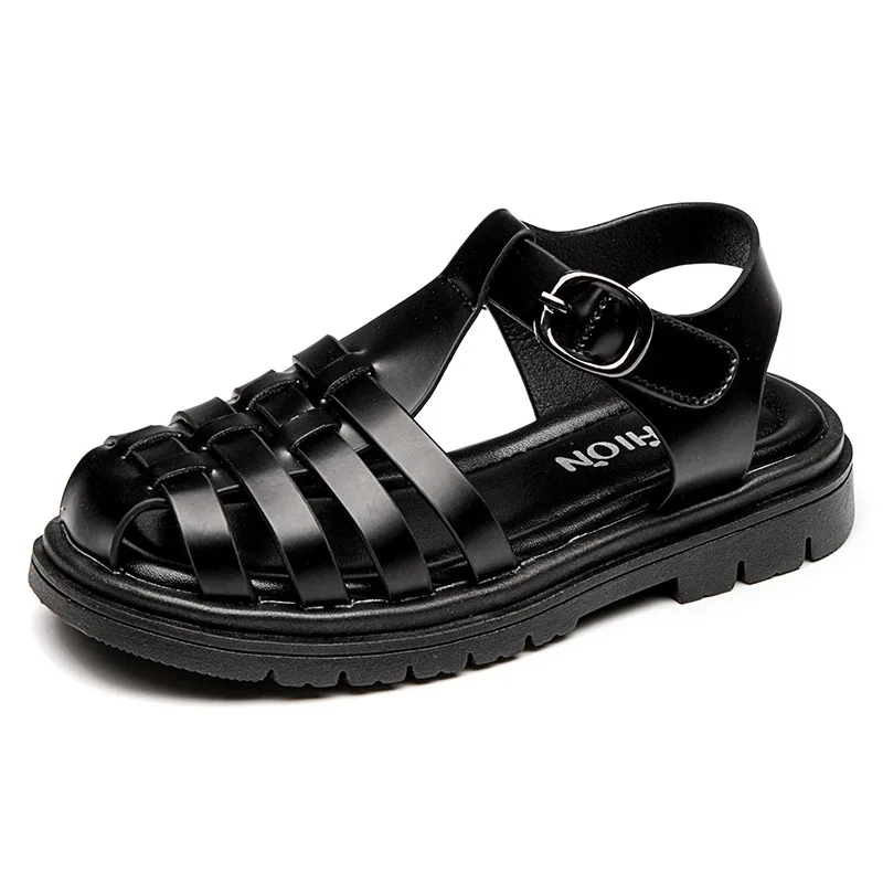 

Girls Roman Sandals 2021 Summer Fashion Little Children Princess High-top Shoes Kids Gladiator Soft Bottom Party Shoes