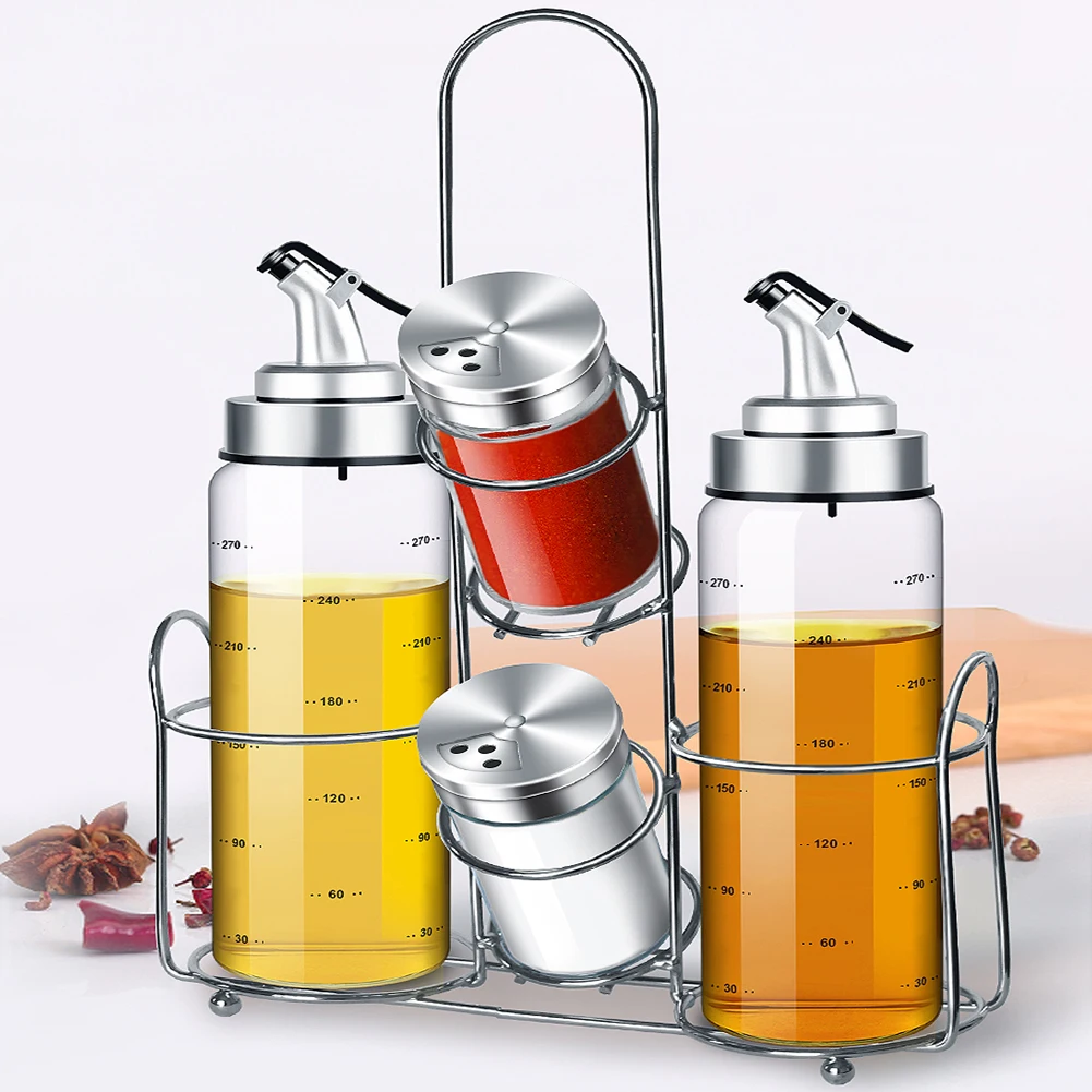 

Oil Bottle Spice Jars Seasoning Cans Sauce Bottle Glass Storage Bottles for Oil Vinegar Creative Oil Dispenser For Kitchen Tools