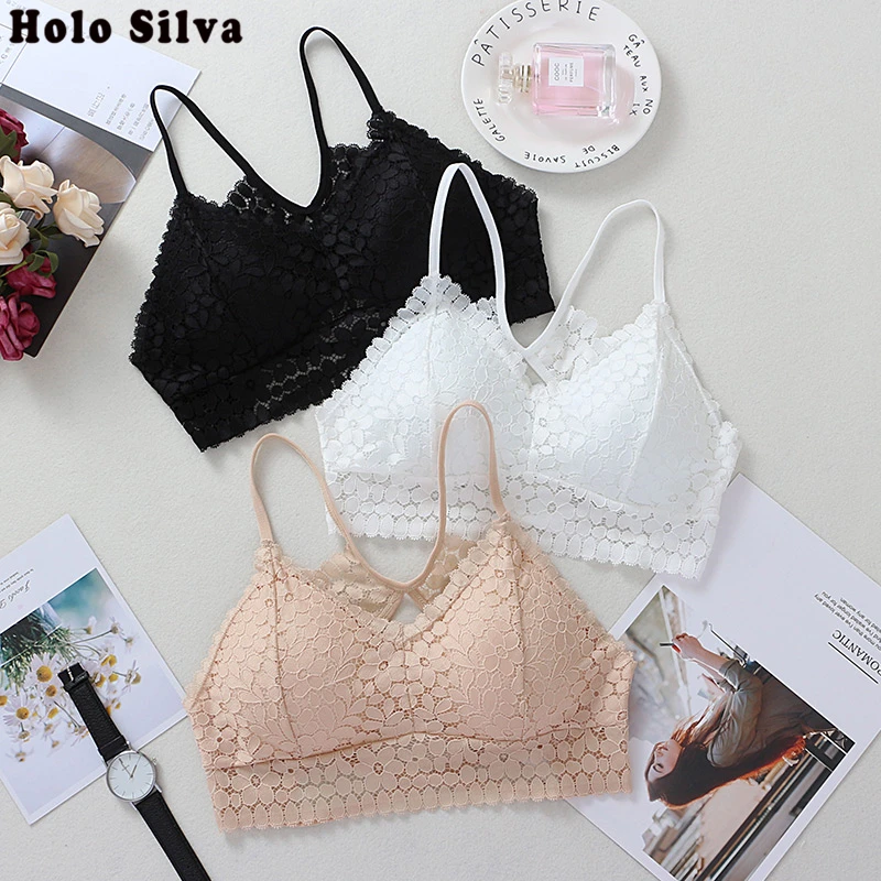 

Женский бюстгальтер без косточек, бюстгальтер пуш-ап с цветочной подкладкой, бесшовное нижнее белье с кружевом