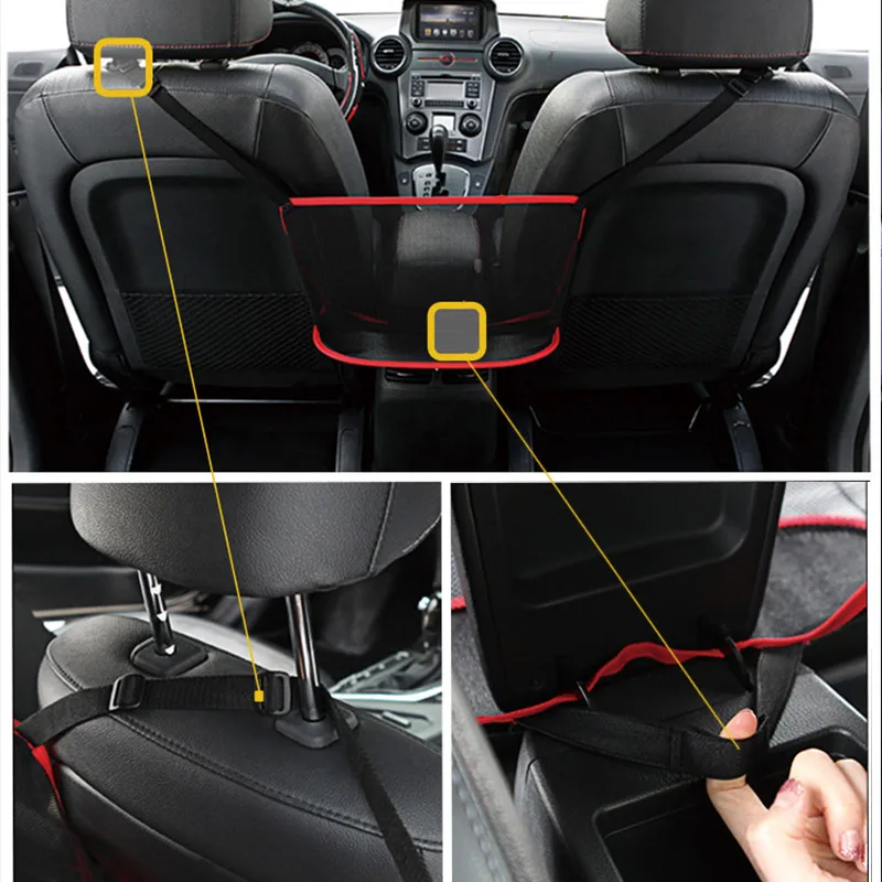 

Car Organizer Automobile Seat Gap Storage Mesh Pocket Auto Back Storage Bag Organizer In The Car Accessories