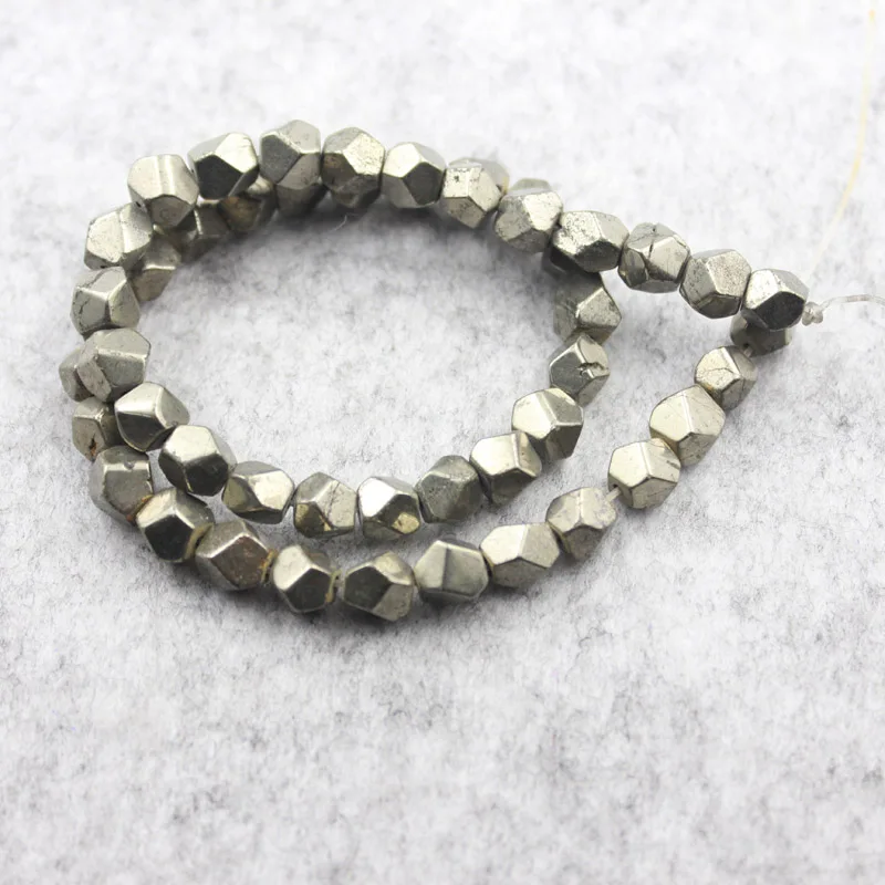 Натуральный камень железная пиритовая круглая бусина размеры 7x8 мм (продажа по