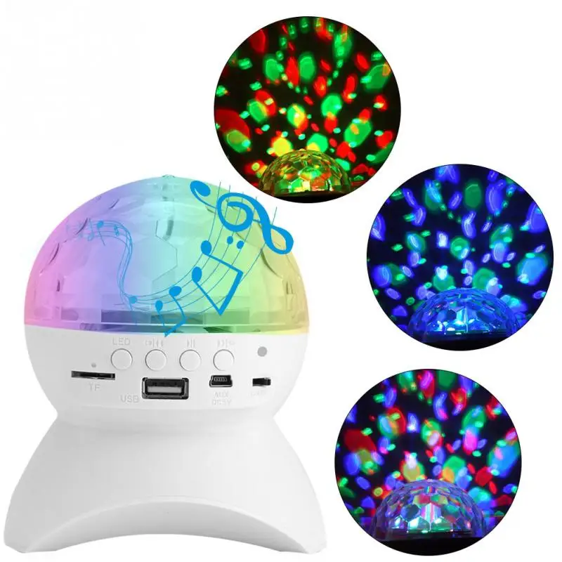 Colorful LED Stage Light TF Card AUX Radio Disco Party bluetooth Speaker Portable Bluetooth | Электроника
