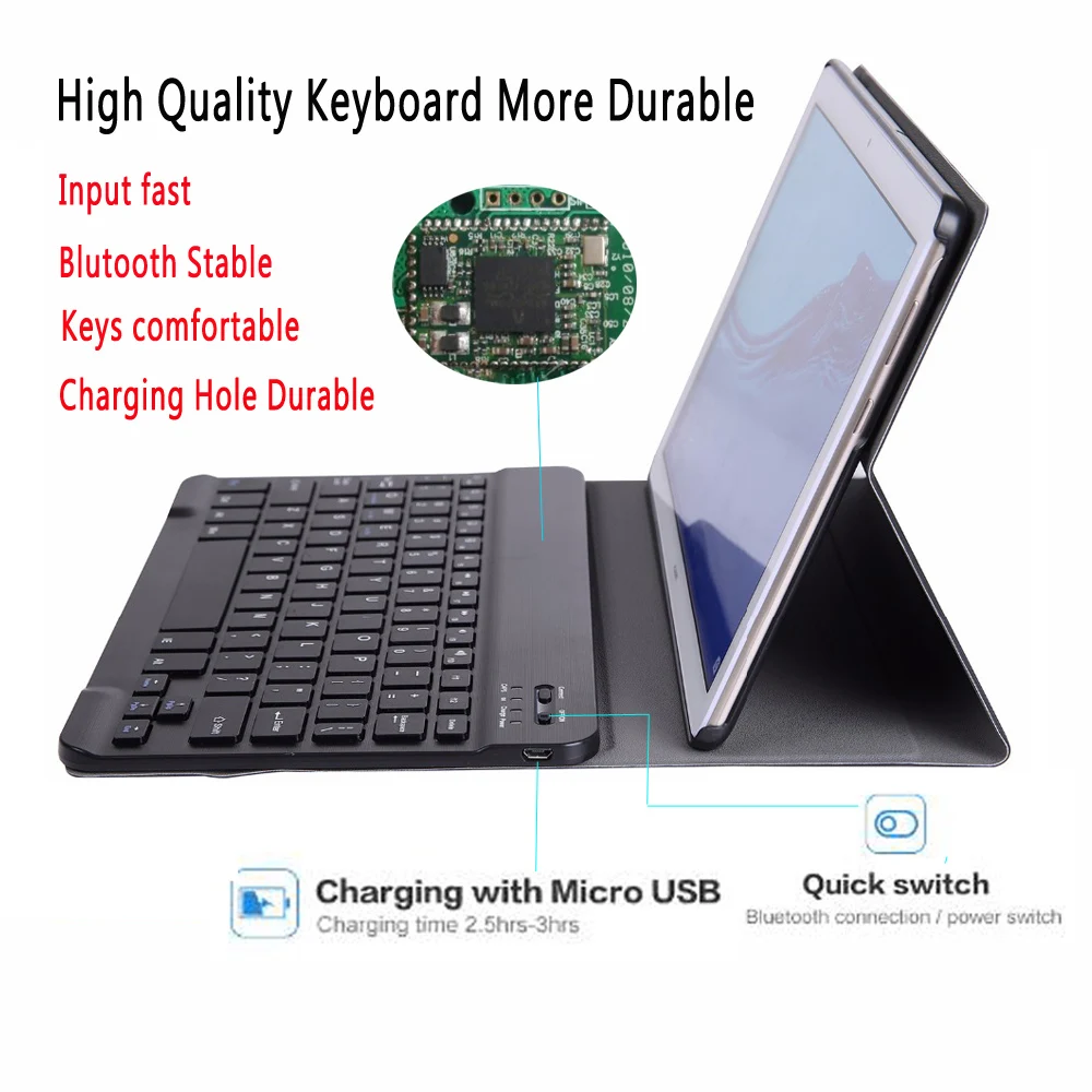 Снимите корпус клавиатуры для Huawei Mediapad T5 10 1 AGS2 L09 W09 L03 чехол клавиатура + защитная
