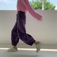 houzhou korean fashion harem pants harajuku oversize high waist jogging loose trousers women joggers casual pink sweatpants y2k