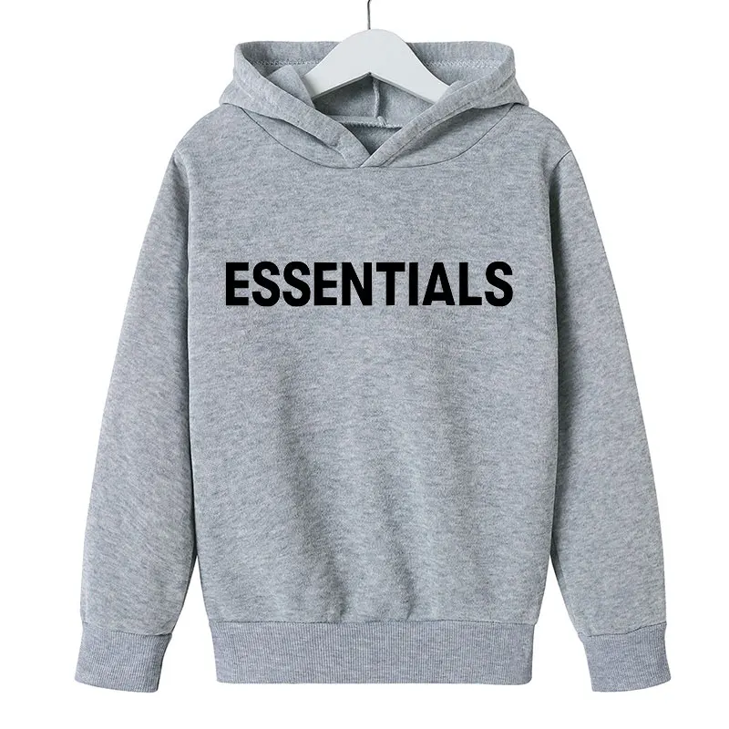 

ESSENTIALS Hoodie Fall Hot Boys Girl Sweatshirt Letter Print Cotton Hoodie Kids Fashion Hip Hop Street Sweatshirt Kid Sportswear