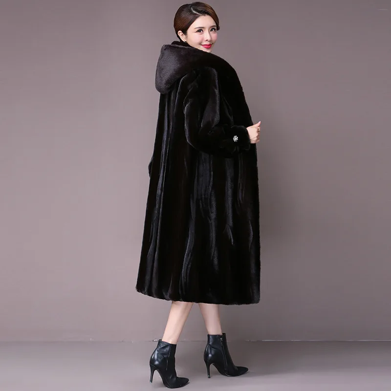 

Норковые пальто для женщин, натуральная норковая куртка с капюшоном, Женское пальто из натурального меха норки с поясом, Женское зимнее теп...