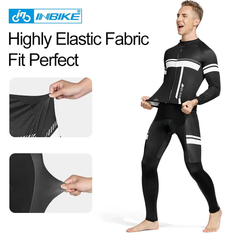 Летний комплект велосипедной одежды INBIKE с длинным рукавом Мужская одежда для