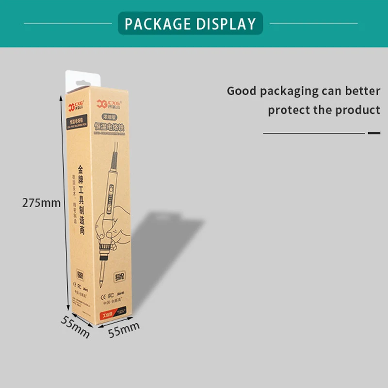 

CXG E60S soldering iron sleep function digital display regulator temperature professional Electric Soldering Tin tool 220V 60W