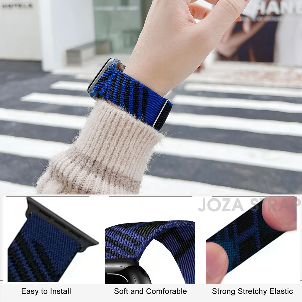 

Jumping Single Tour Strap for Apple Watch Band 44mm 41mm Braided Nylon Correa for IWatch 7 SE 6 5 Sports Band 38mm 45mm Bracelet