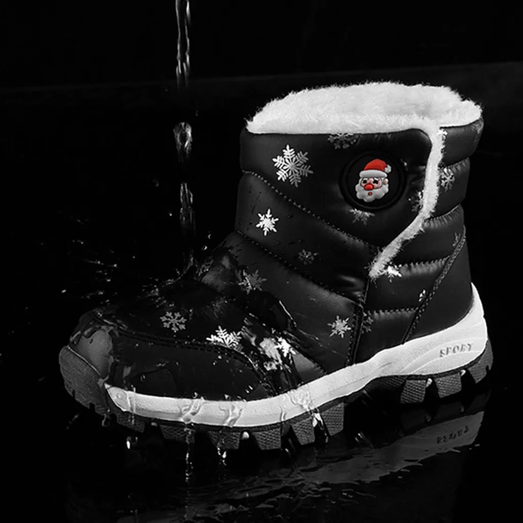 Детские зимние сапоги обувь для девочек модная плюшевая детская