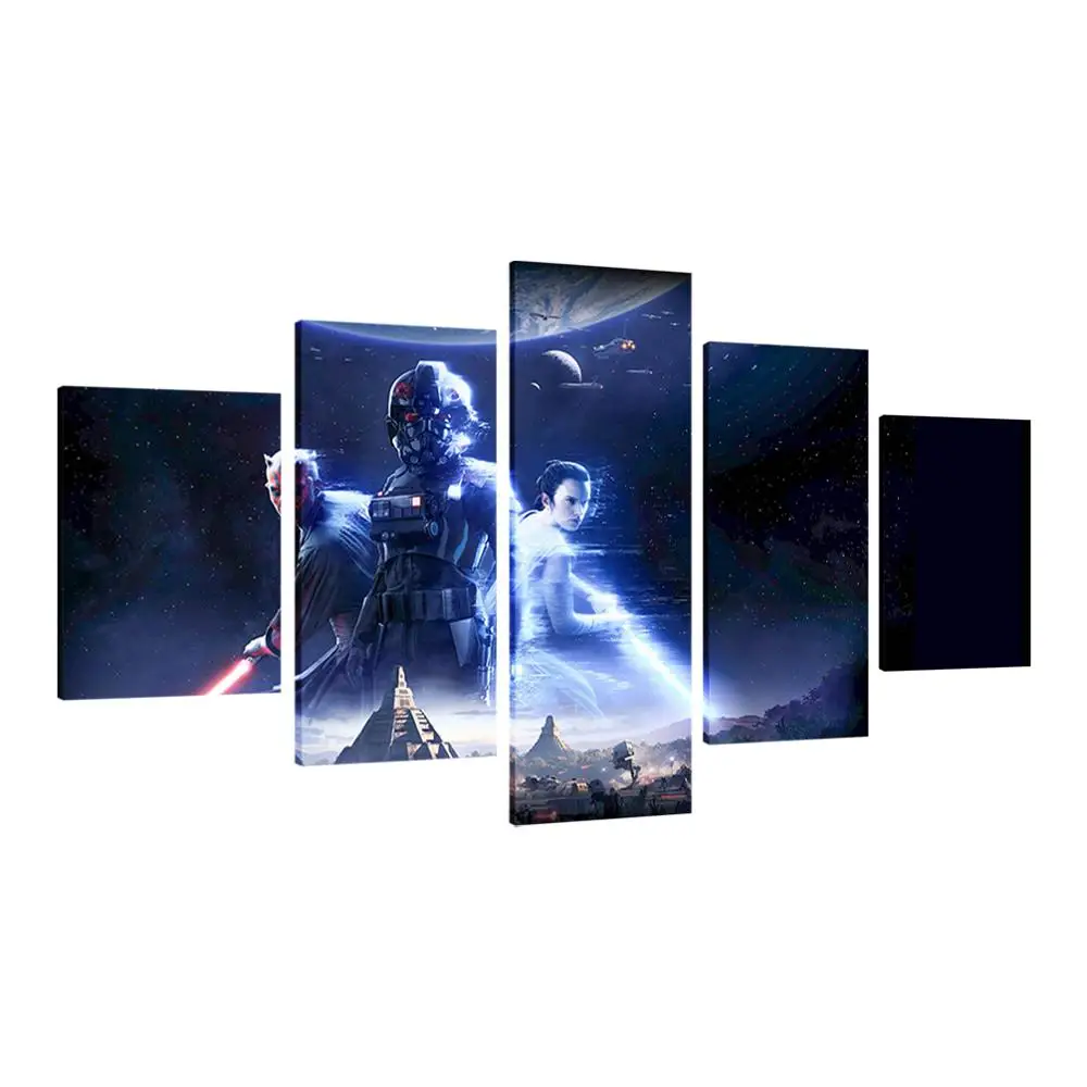 Звездные войны battleспереди 2 плакат холст печать стены на холсте современный