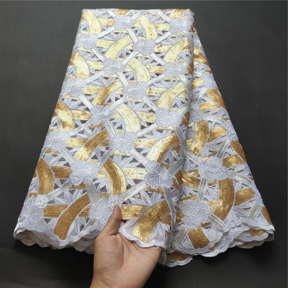 

Latest 2021Christmas AfricanHigh Quality Nigerian Tulle Lace Fabric Sequin French Wedding Party Dress Embroidery Sewing 5Yard