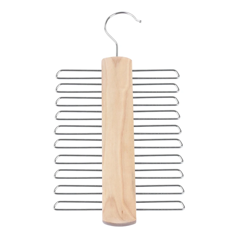 Магазин 20 бар деревянная вешалка для галстука-шарфы и пояс вешалка-Органайзер |