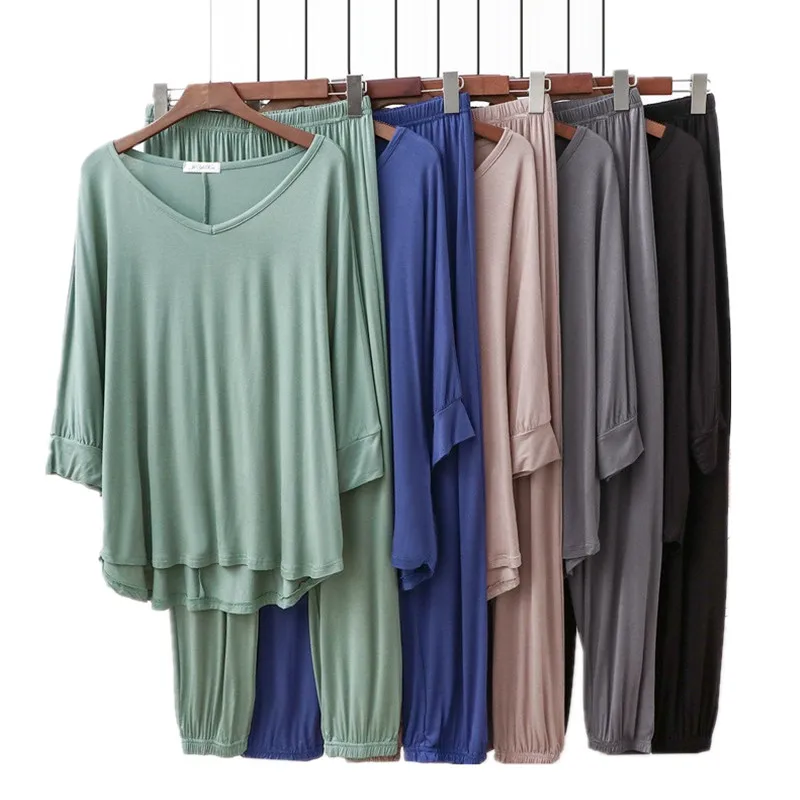 Новинка 2021 летняя домашняя одежда для женщин Весенняя Модальная Пижама костюм