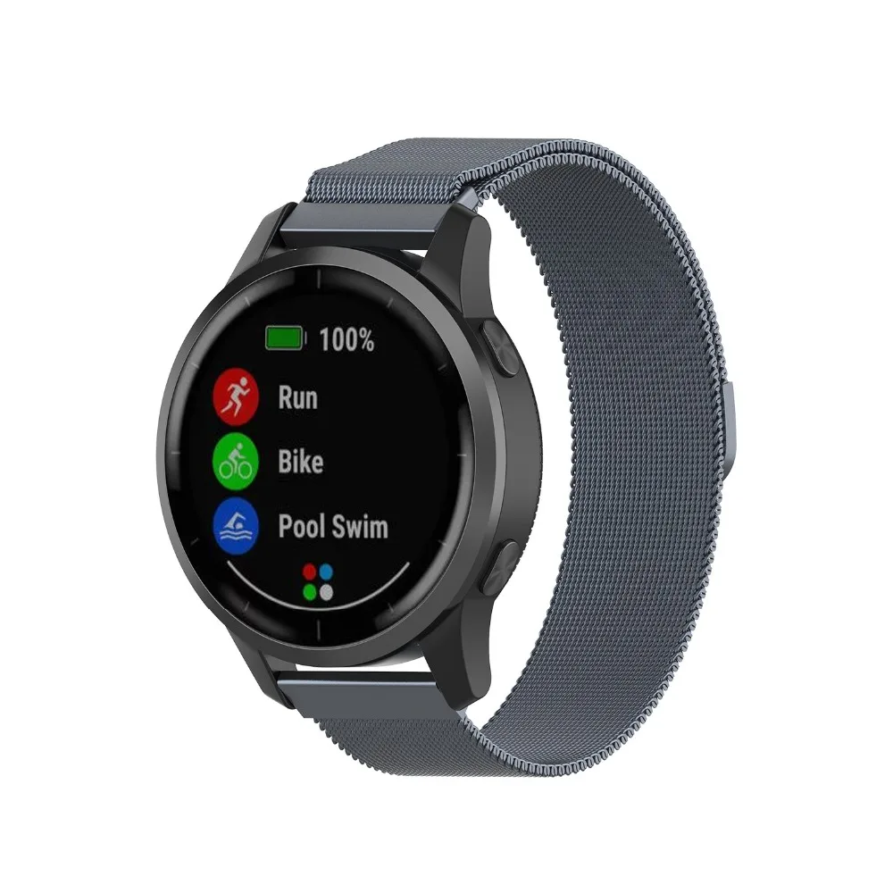 COMLYO, 22 мм, Смарт-часы, браслеты на запястье для Garmin vivoactive, 4 ремешка, Миланский ремешок для часов, браслет на запястье Garmin Vivoactive4