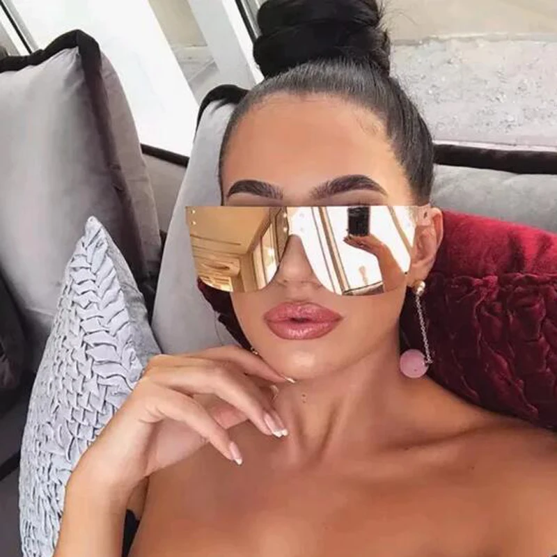 Модные солнцезащитные очки большого размера для женщин и мужчин новые розовые