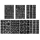 Многоразовые трафареты для татуировок, временные трафареты для лица и тела, блестящие краски, для свадьбы, дня рождения, вечеринки, концерта, шаблоны татуировок, 204 шт.