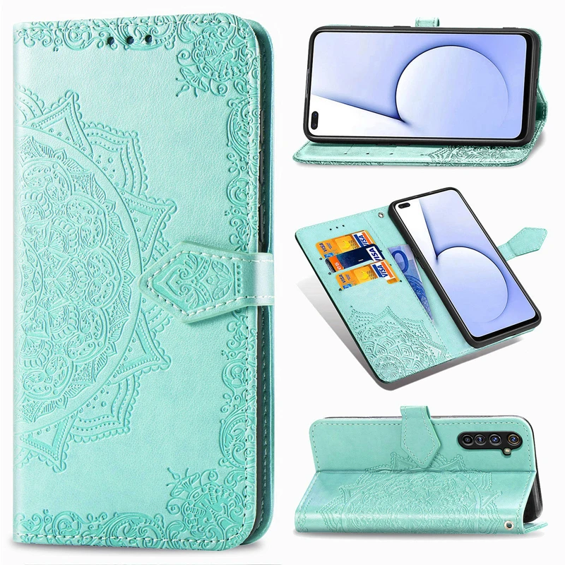 Кожаный чехол книжка с бумажником для OPPO Realme 5 5i 5S 6i 6 X50Pro C3 Reno 2 Z A5 A8 A9 2020 A31 A91 F15 Find