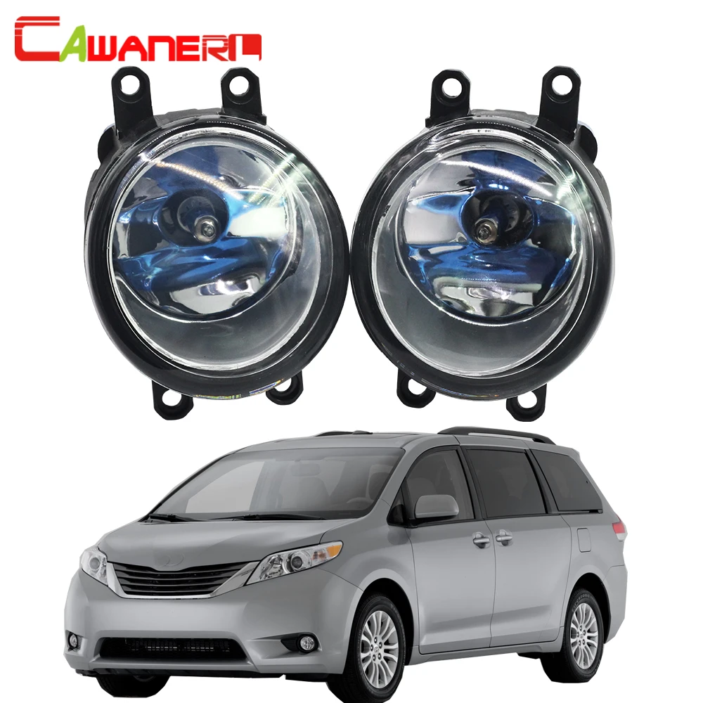 

Cawanerl 2 X 100W H11 Car Halogen Bulb Fog Light Daytime Running Lamp DRL 12V Warm White For Toyota Sienna 2009-2013