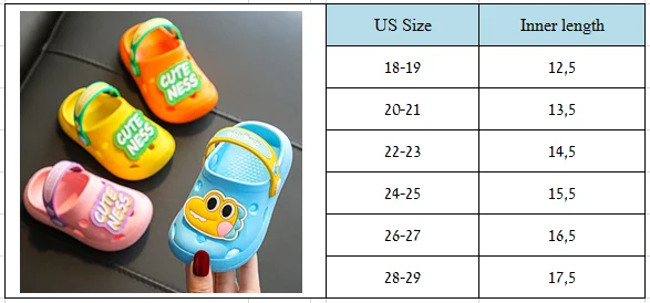 Сандалии Детские с дырками и мультяшным динозавром нескользящая Мягкая подошва