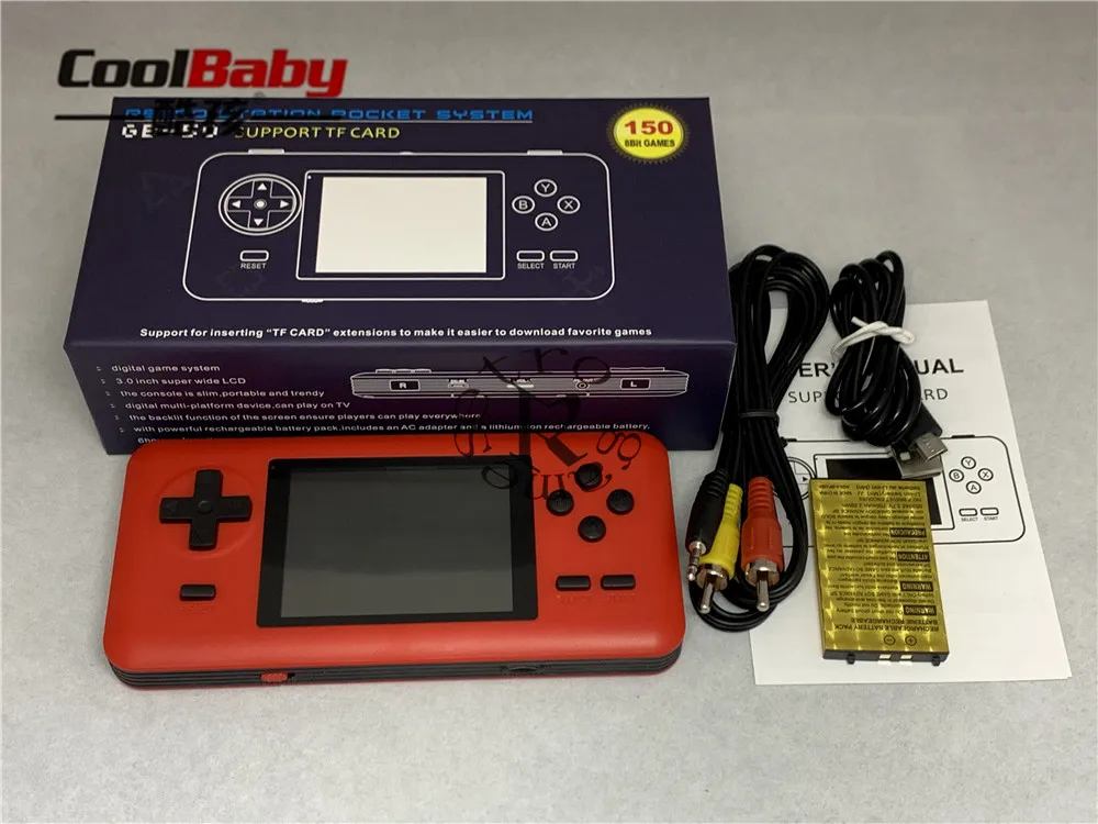 Игровая консоль 3 0 дюймов GB 50 мини игра 8 бит Consola с 586 играми портативная для