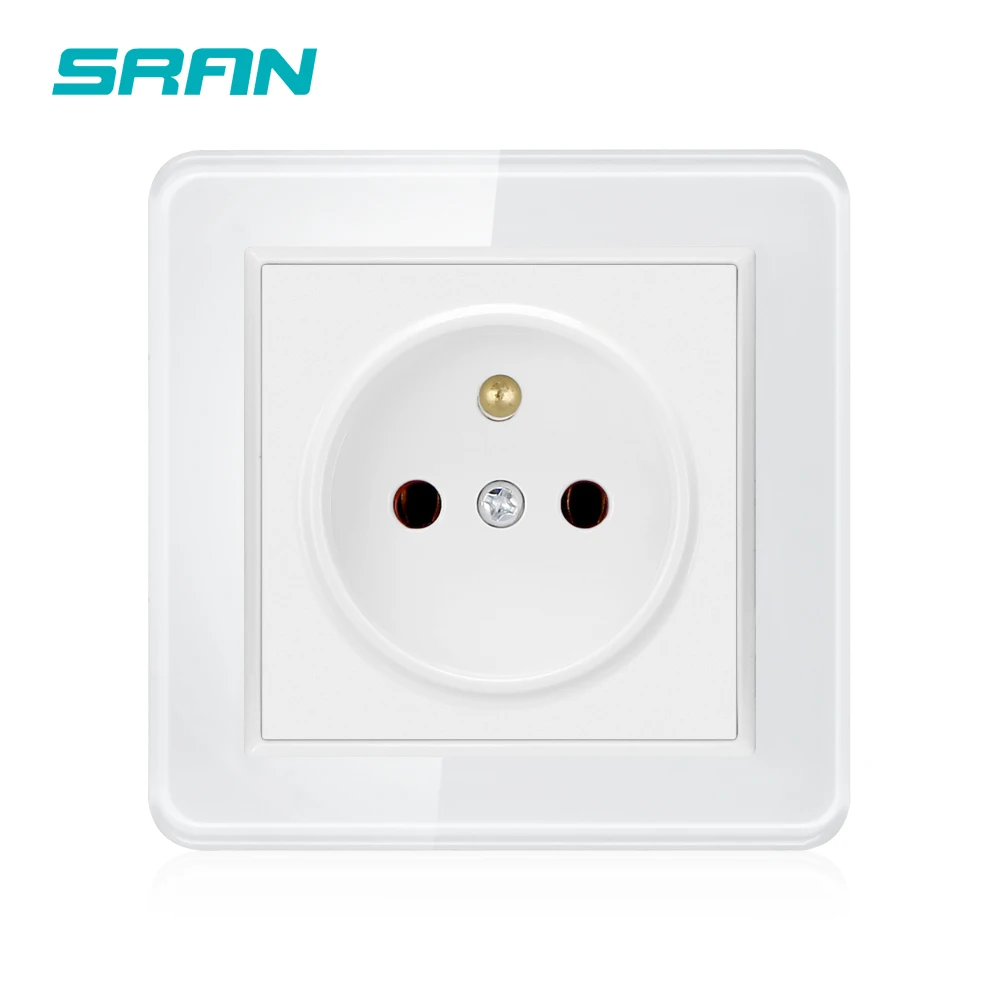Настенная розетка SRAN французская стандартная наземная из поликарбоната или