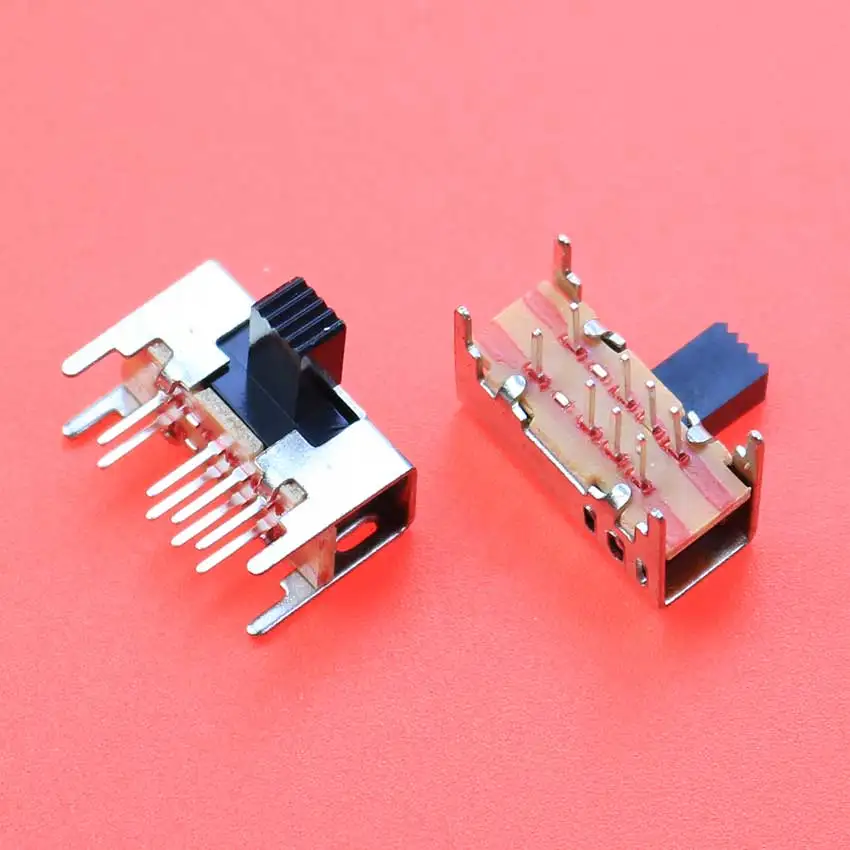10 шт. панель PCB 8 Pin 3 позиции 2P3T DP3T Слайдер переключатель Боковая ручка прямой