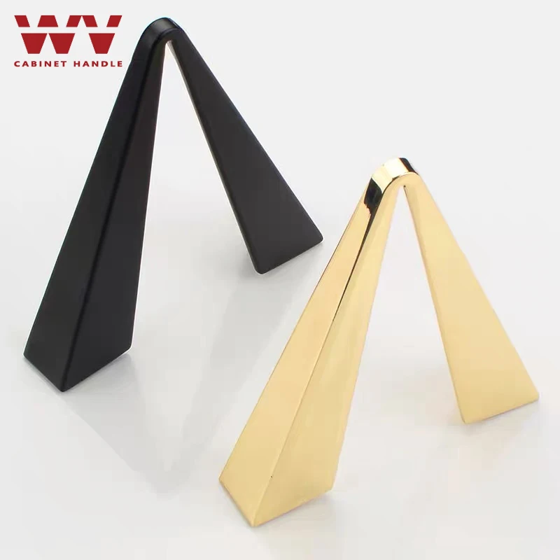 Креативные ручки для шкафа WV черное яркое золото декоративная ручка из сплава