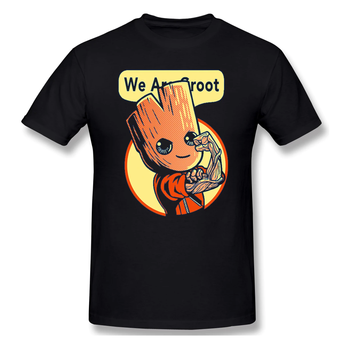 Мы Грут! Мужская Базовая футболка с коротким рукавом новинка Graphic R303 американский