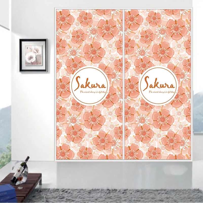Узор с Сакурой изготовление размеров под заказ оконная пленка из закаленного