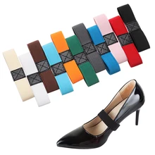 1 Pair High Elastic Shoe Straps Hold Loose High Heels Shoes Band Anti-loose for Girls Women Shoes Belts Solid Color Shoelaces