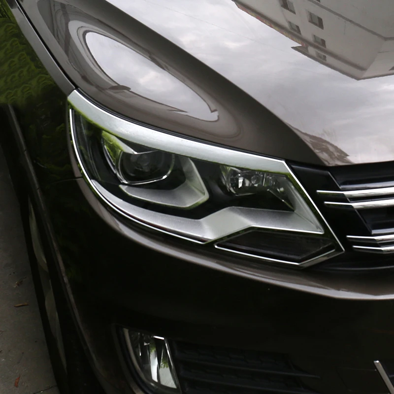 Для Volkswagen Tiguan 2013 2017 ABS хромированные передние и задние Головной фонарь абажур для