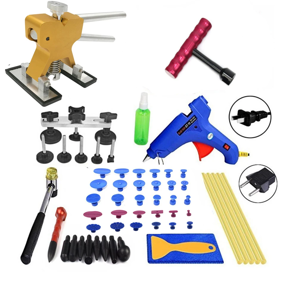 Dent Removal Tools Vehicle Repair Car Body Dents Puller Suction Cups Glue Gun Reverse Hammer | Инструменты