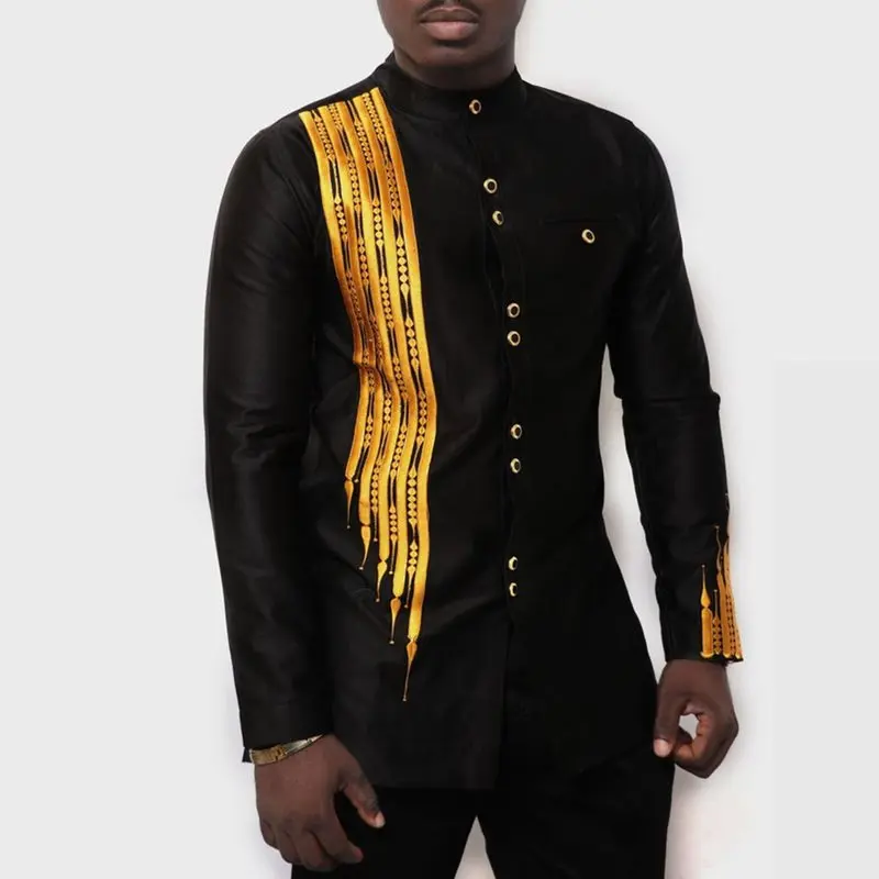 Африканская одежда африканская Дашики традиционная длинная рубашка мужская 2019
