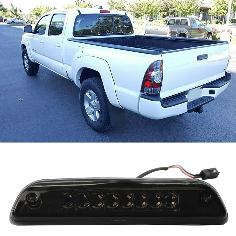 

Third Brake Light for Toyota Tacoma 1995-2015 Truck 8 LED 3Rd Brake Stop Tail Lamp High Mount Brake Light (Smoke Lens)