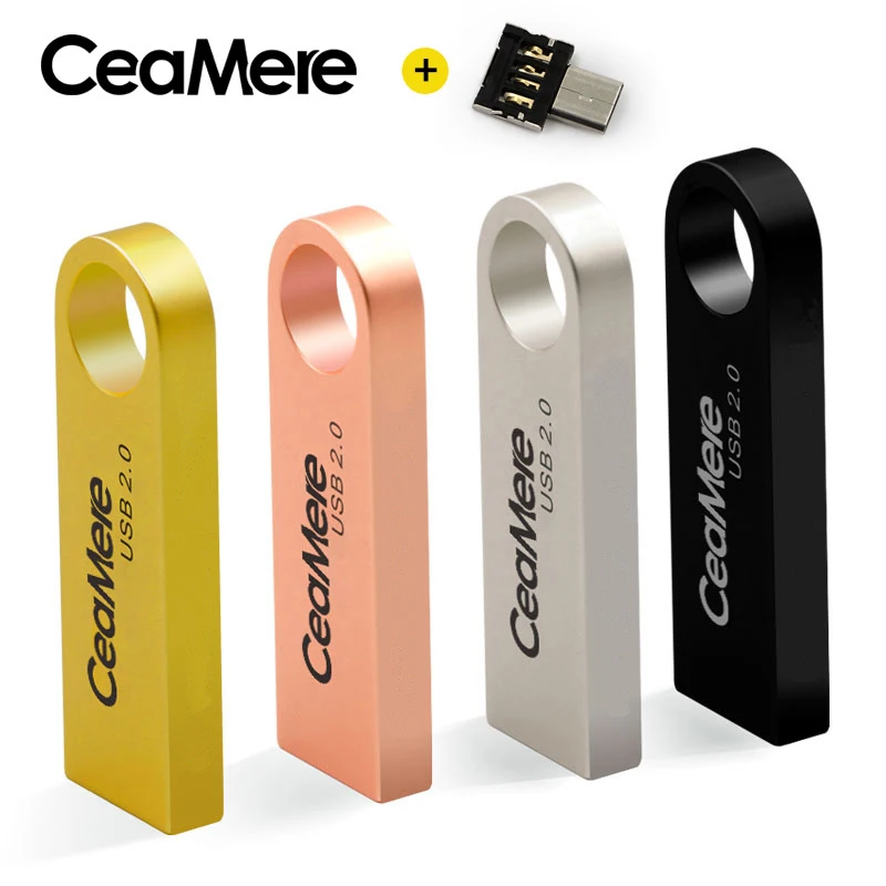 CeaMere C3 USB флеш-накопитель 8 ГБ/16 ГБ/32 ГБ/64 ГБ флеш-накопитель USB 2,0 флеш-накопитель карта памяти USB диск 512 МБ 256 МБ бесплатно OTG