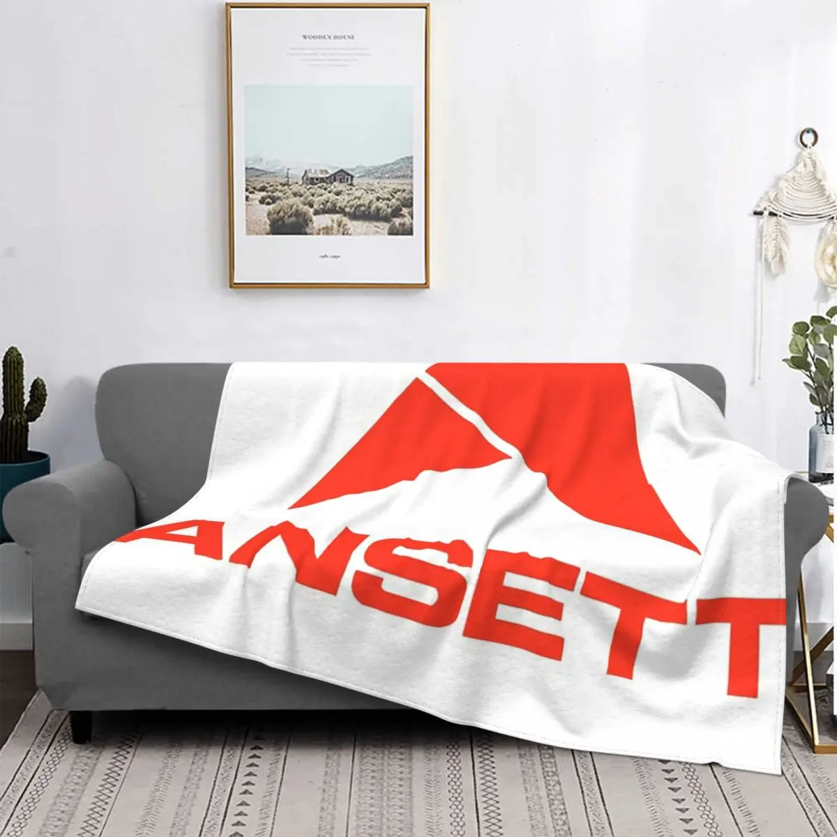 

Ansett-Manta a cuadros con Logo, colcha de verano, 150 muselina