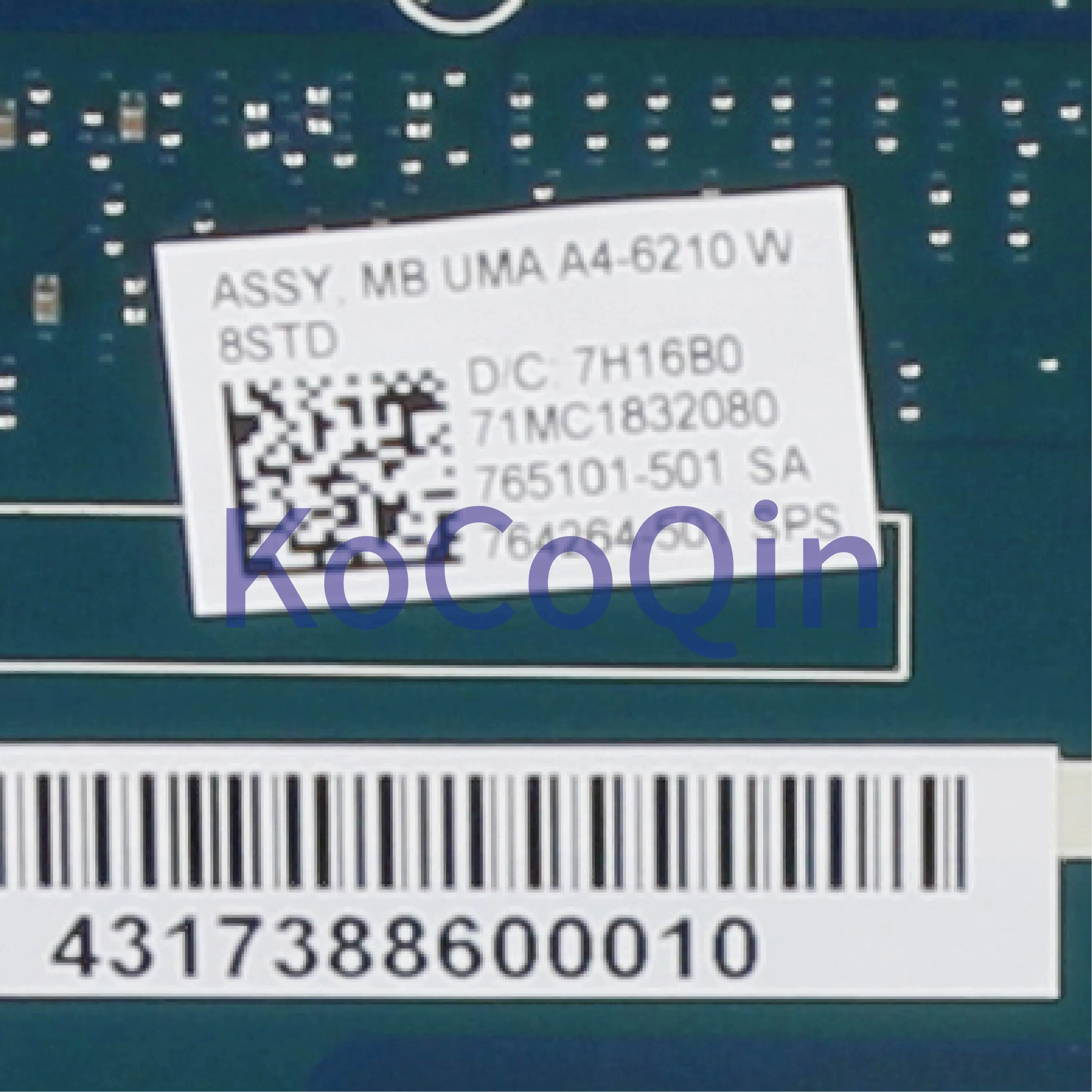 KoCoQin материнская плата для ноутбука HP Pavilion 15 G 250 G3 255 Core A4 6210 ZSO51 LA A996P 765101 001 501
